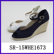 Refresh Mulheres Tornozelo Slingback sandália senhora Espadrille Wedge sandálias